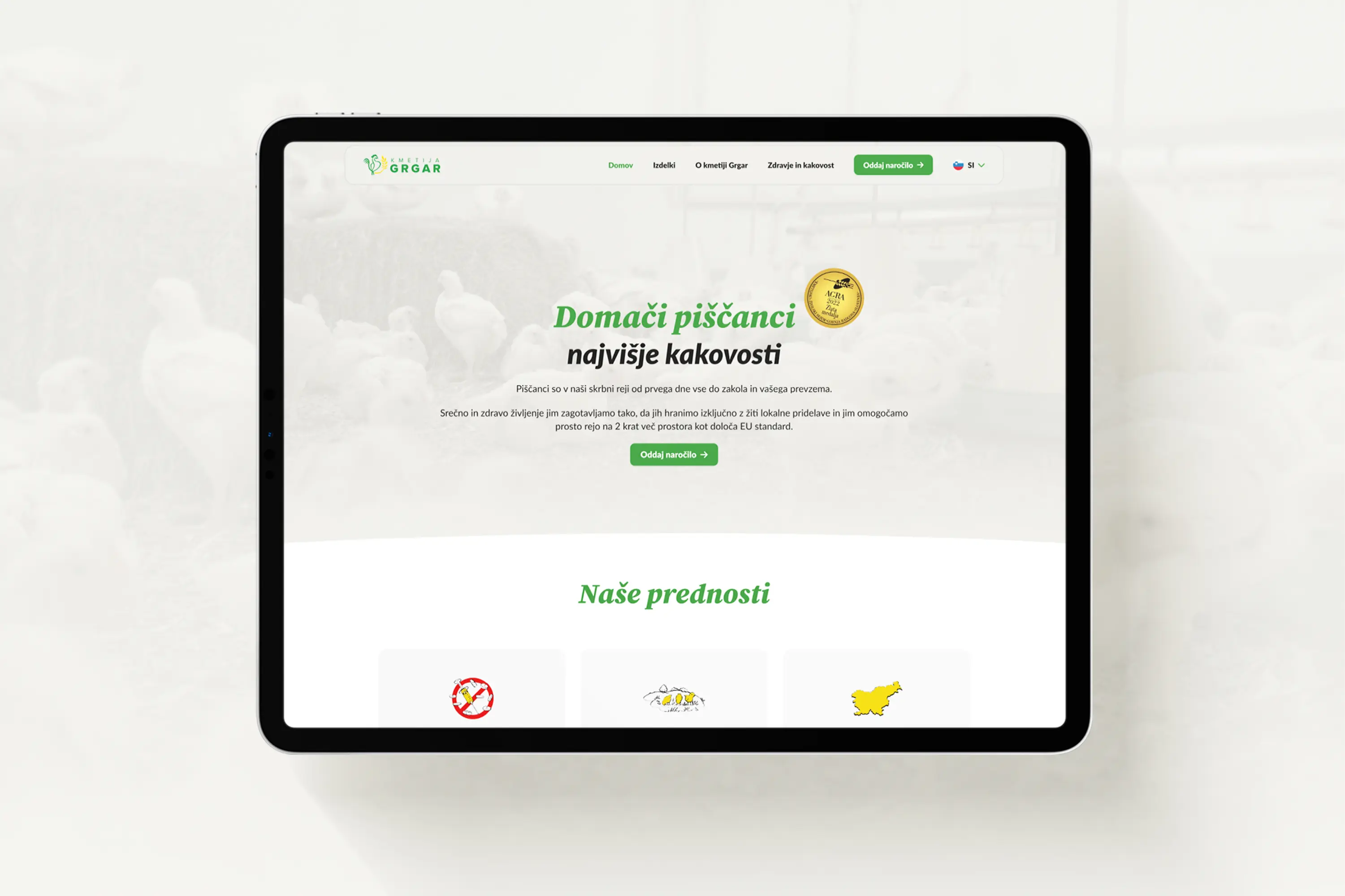 Grgar Farm Website