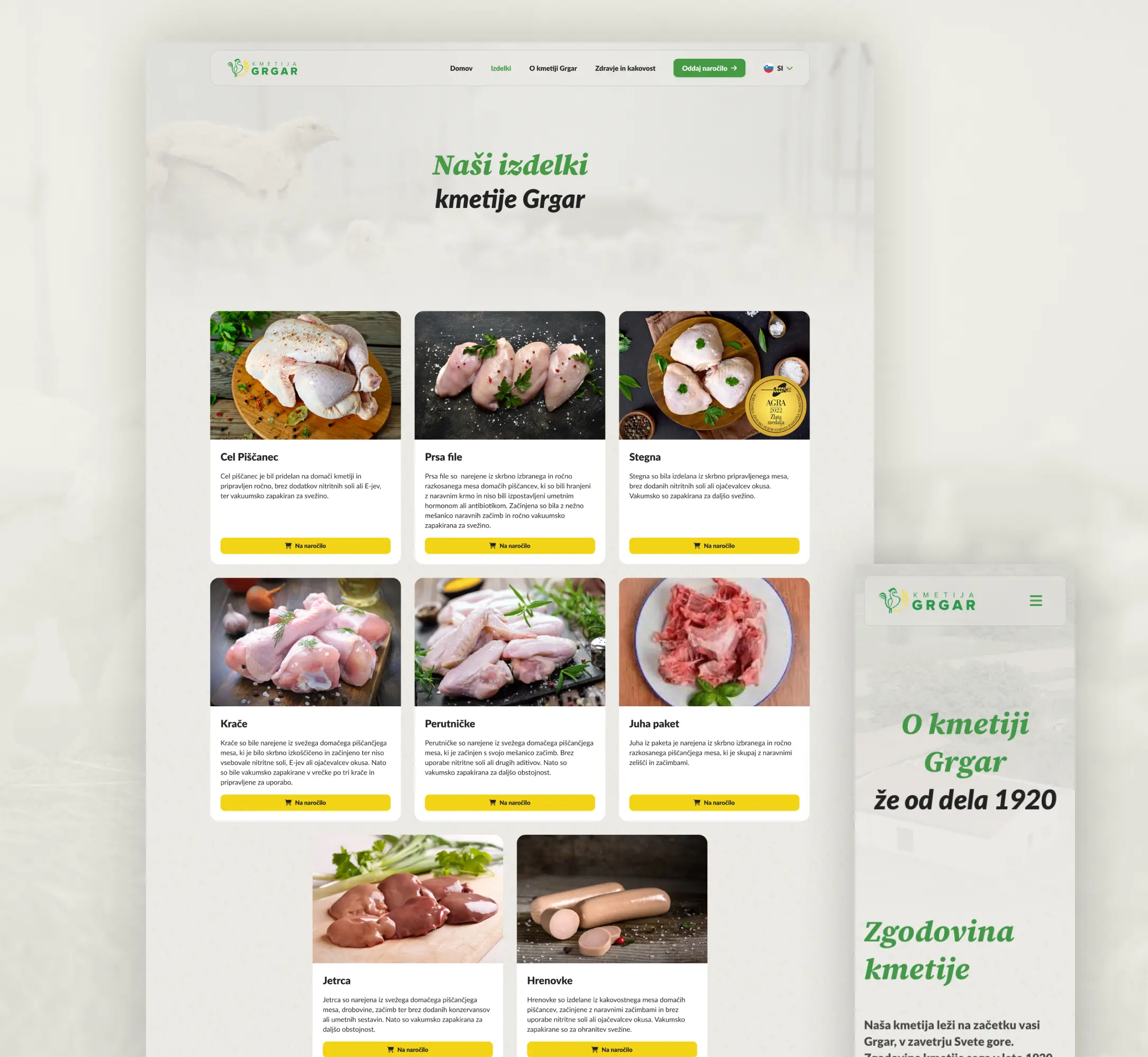Grgar Farm Website