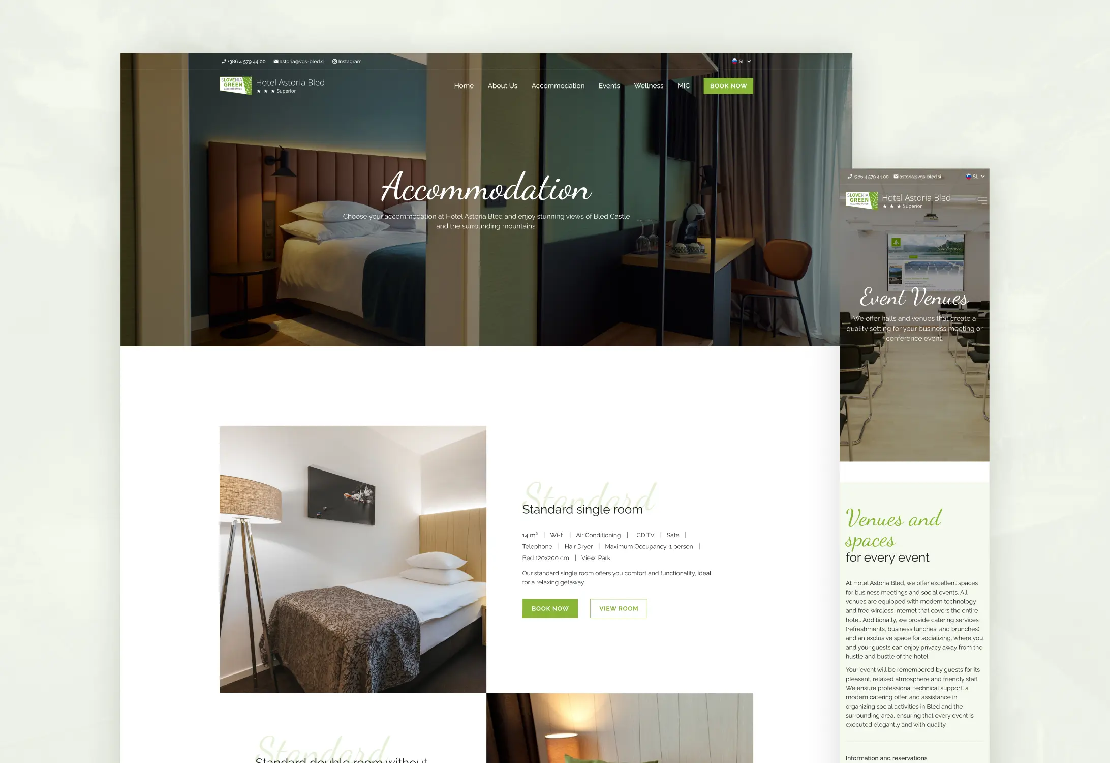 Hotel Astoria Bled Website