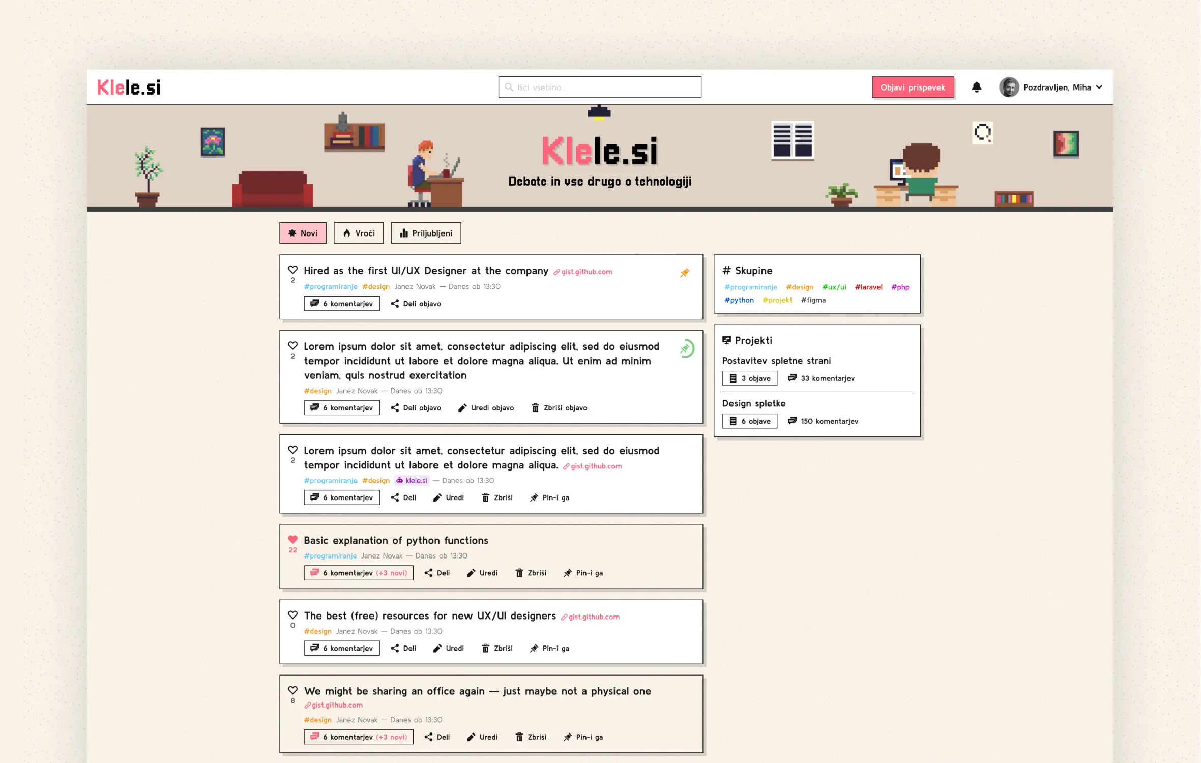 Klele.si Website